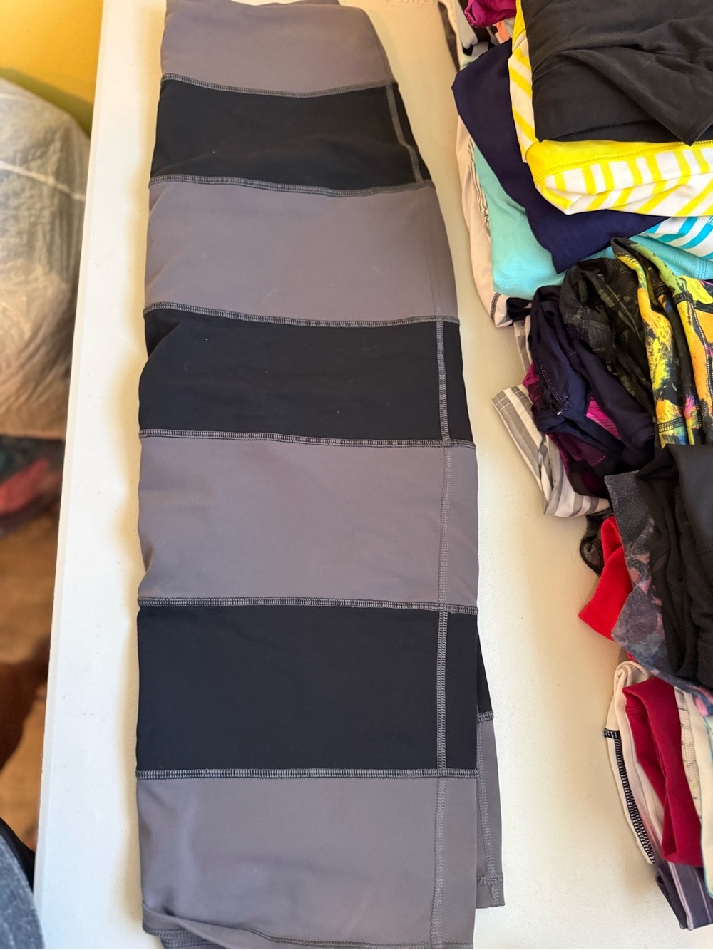 lululemon athletica Gray and Black Blocked Pencil Skirt